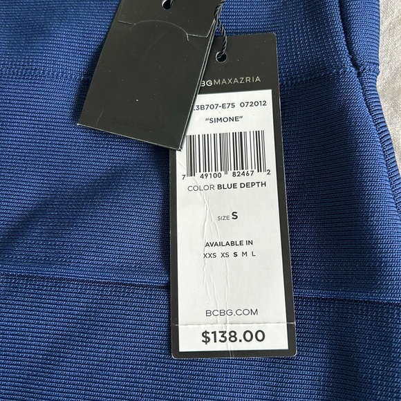 NWT BCBGMaxAzria Blue Bandage Simone Skirt Size S - Picture 2 of 6